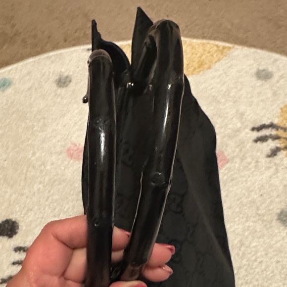 Gucci Black Bamboo Handle Tote Bag - Picture 10 of 16